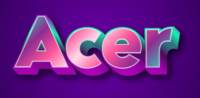 Acer Text effect
