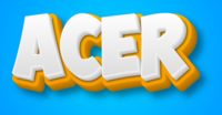 Acer Effet de texte
