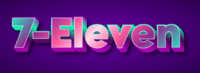 7-Eleven Текстовый эффект