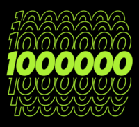 1000000 Tekst effect