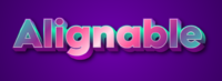 Alignable Efecto de texto