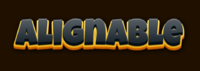 Alignable Text effect