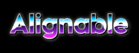 Alignable Effet de texte