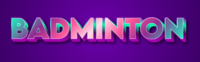Badminton Texteffekt
