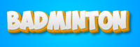 Badminton Efeito do texto