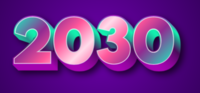 2030 Text effect