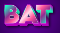 Bat Текстовый эффект