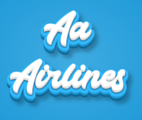 Aa Airlines Metin efekti