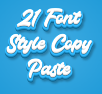 21 Font Style Copy Paste Tekst effect