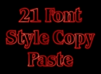 21 Font Style Copy Paste Tekst effect