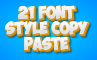 21 Font Style Copy Paste Текстовый эффект
