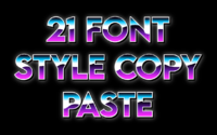 21 Font Style Copy Paste Efeito do texto