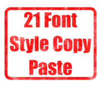 21 Font Style Copy Paste Efecto de texto