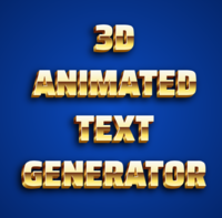 3d Animated Text Generator Efecto de texto