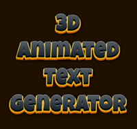 3d Animated Text Generator テキスト効果