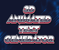 3d Animated Text Generator Efeito do texto
