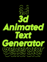 3d Animated Text Generator Efekt tekstowy