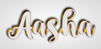 Aasha Text effect