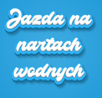 Jazda na nartach wodnych Efekt tekstowy