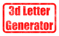3d Letter Generator Efeito do texto