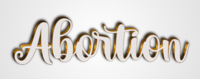 Abortion Text effect