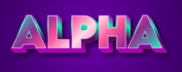 Alpha Текстовый эффект