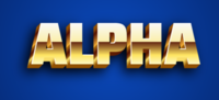 Alpha Efecto de texto