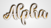 Alpha Metin efekti