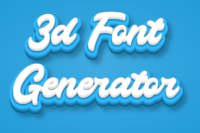 3d Font Generator Metin efekti
