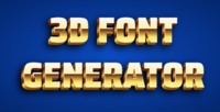 3d Font Generator Tekst effect