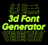 3d Font Generator Texteffekt