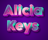 Alicia Keys Text effect
