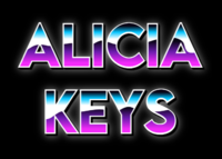 Alicia Keys Texteffekt