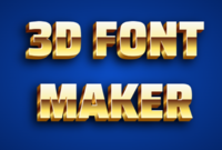 3d Font Maker Effet de texte