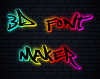3d Font Maker Efeito do texto