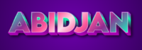 Abidjan Efecto de texto