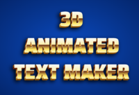 3d Animated Text Maker Metin efekti