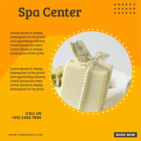 Modelo de design de postagem promocional do Instagram para centro de spa moderno