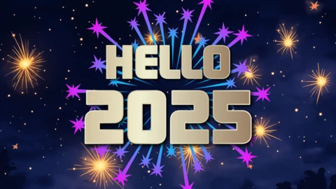 2025 feu d'artifice célébration instagram post design template