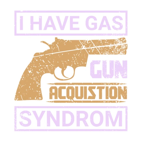 Vintage Typography Design Template for Gun Acquisition Syndrome