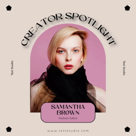 Black and Pink Creative UI Fashion Editorial Instagram Post Template