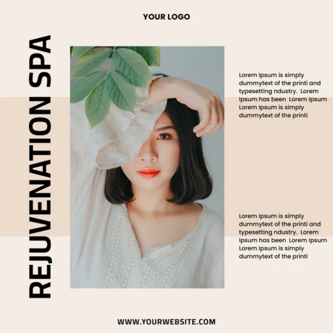 Plantilla de diseño de publicación promocional de Instagram en color beige suave