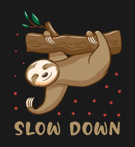 Relax and Slow Down Sloth T-Shirt Design Template