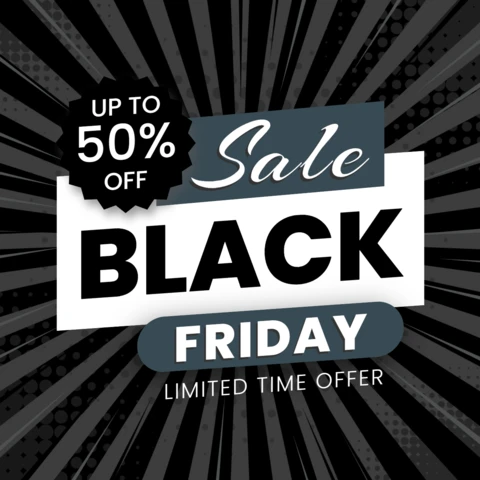 Black Friday Sale Design Template with Bold Typography for Promotional Flyers