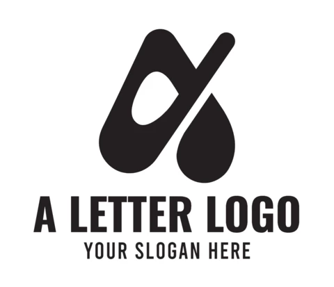 Un modello di progettazione del logo della lettera nero