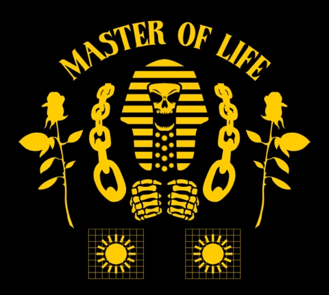 Master of Life Skull Design Template for Apparel and Merchandising