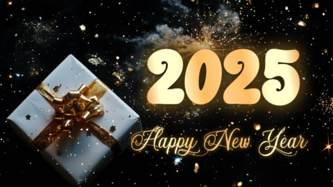 Modèle de conception pour la célébration du nouvel an doré