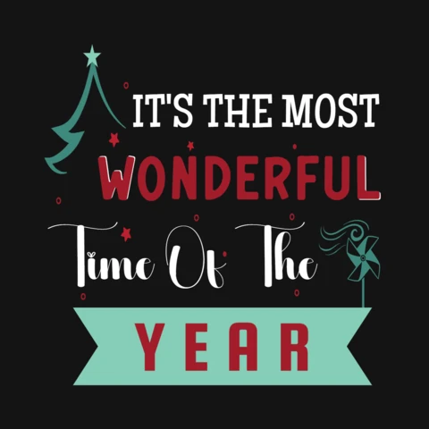 Es ist eine wunderbare Zeit, Winter-T-Shirt-Design-Vorlage