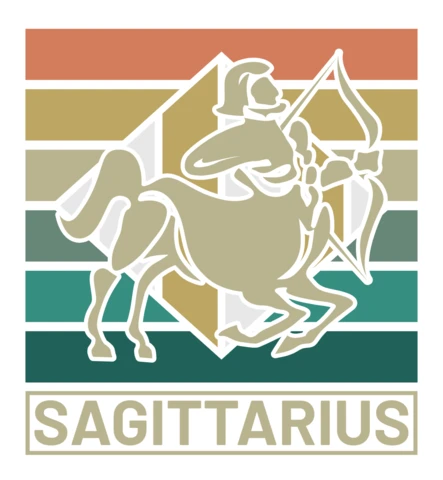Retro Sagittarius Design Template for Zodiac Art Projects