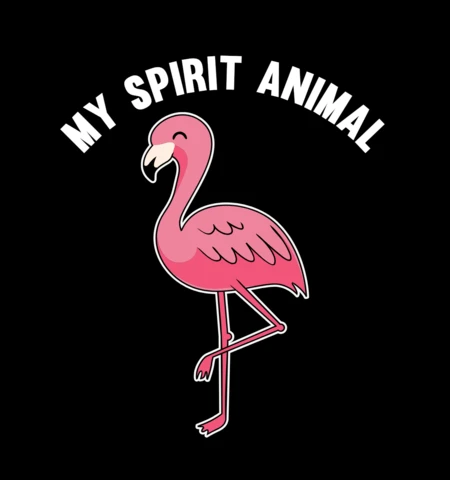 Mon animal spirituel est un flamant rose - modèle de t-shirt